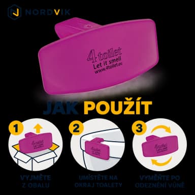 4Toilet vonná závěska na WC Jablko se skořicí, 1 ks, návod k použití