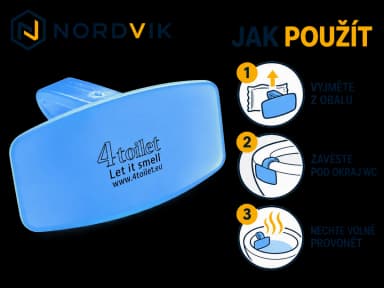 4Toilet vonná závěska na WC Oceán, 1 ks, návod k použití
