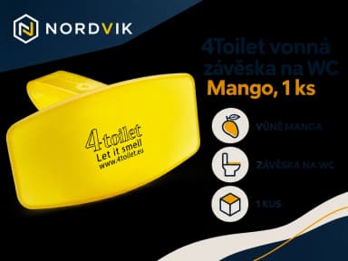 4Toilet vonná závěska na WC Mango, 1 ks, produktová infografika