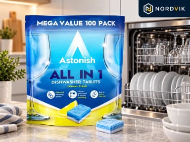 Astonish tablety do myčky s leštidlem 100 ks, produktová fotografie v prostředí Nordvik