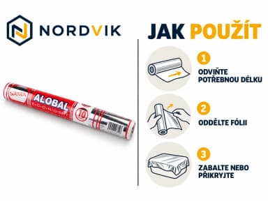 Alobal 28 cm × 10 m ve fólii, návod k použití