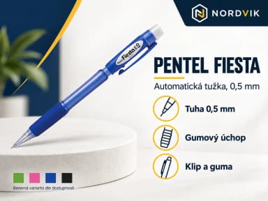 Automatická tužka PENTEL FIESTA, 0,5 mm, produktová infografika