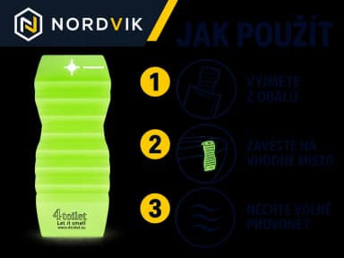 4Toilet vonná závěska do interiéru Kiwi s grapefruitem, 1 ks, návod k použití