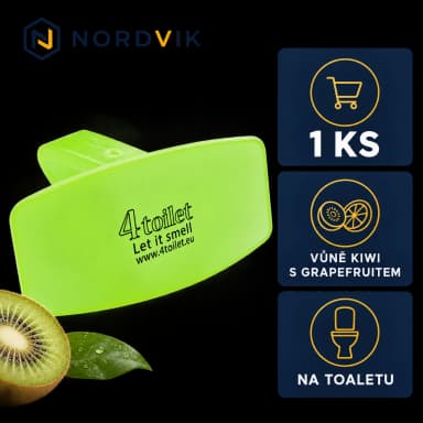 4Toilet vonná závěska na WC Kiwi s grapefruitem, 1 ks, produktová infografika