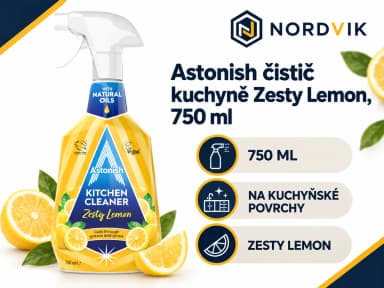 Astonish čistič kuchyně Zesty Lemon, 750 ml, produktová infografika