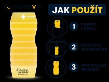 4Toilet vonná závěska do interiéru Mango, 1 ks, návod k použití