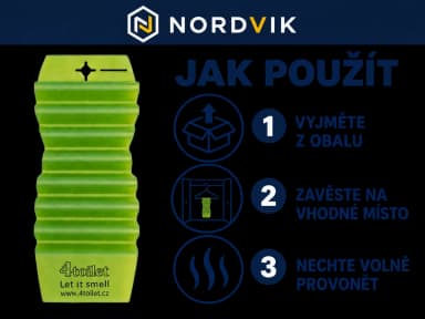 4Toilet vonná závěska do interiéru Borovice, 1 ks, návod k použití
